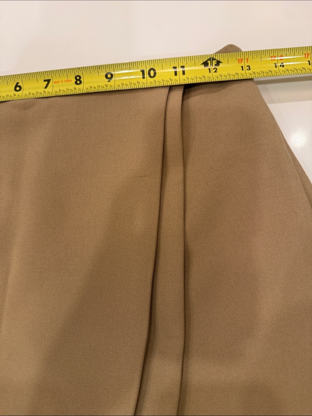Women's Tan Skort with Wrap Front - Picture 8 of 11